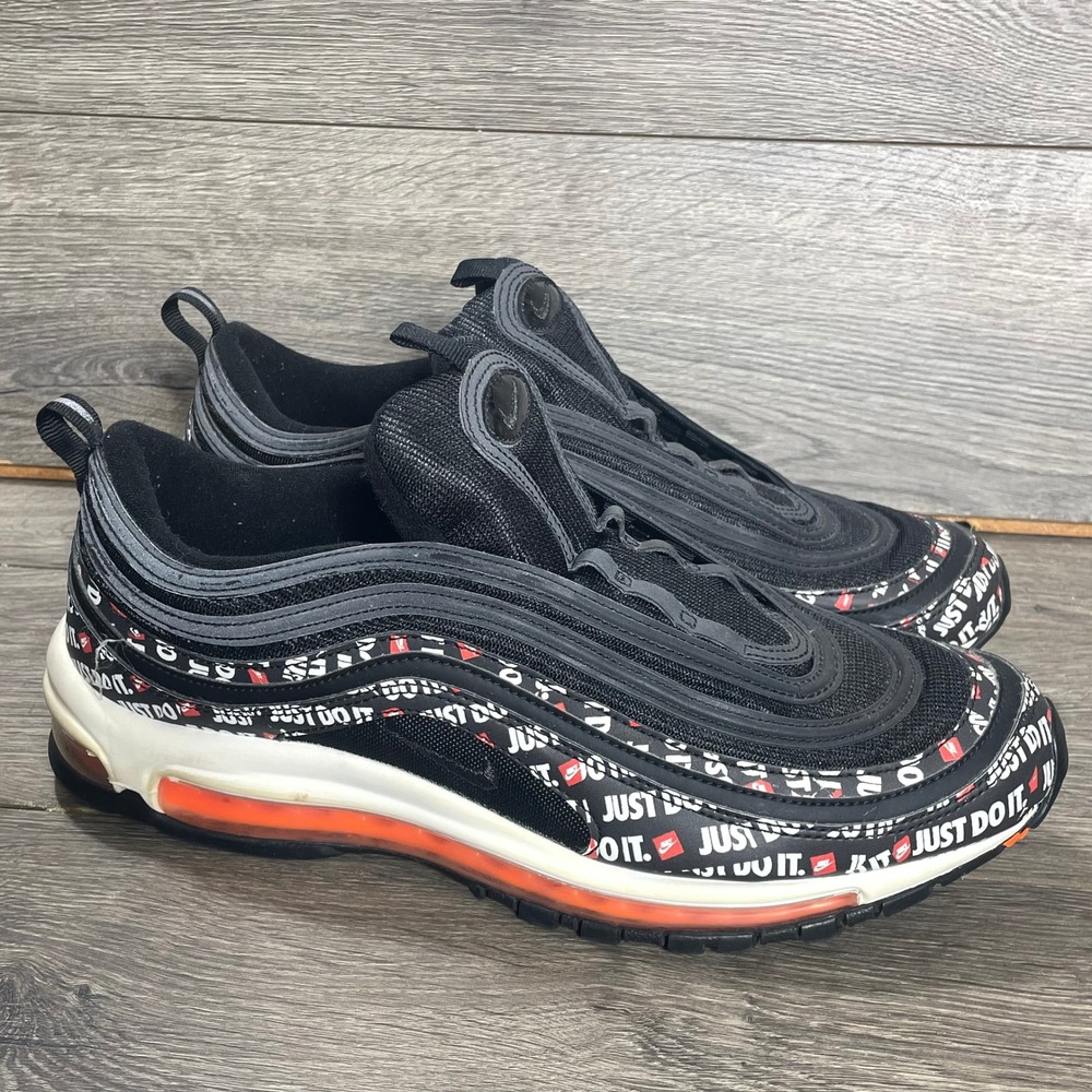 Nike Shoes Mens 11.5 Black Air Max 97 Sneakers Just Do It AT8437-001 Basketball